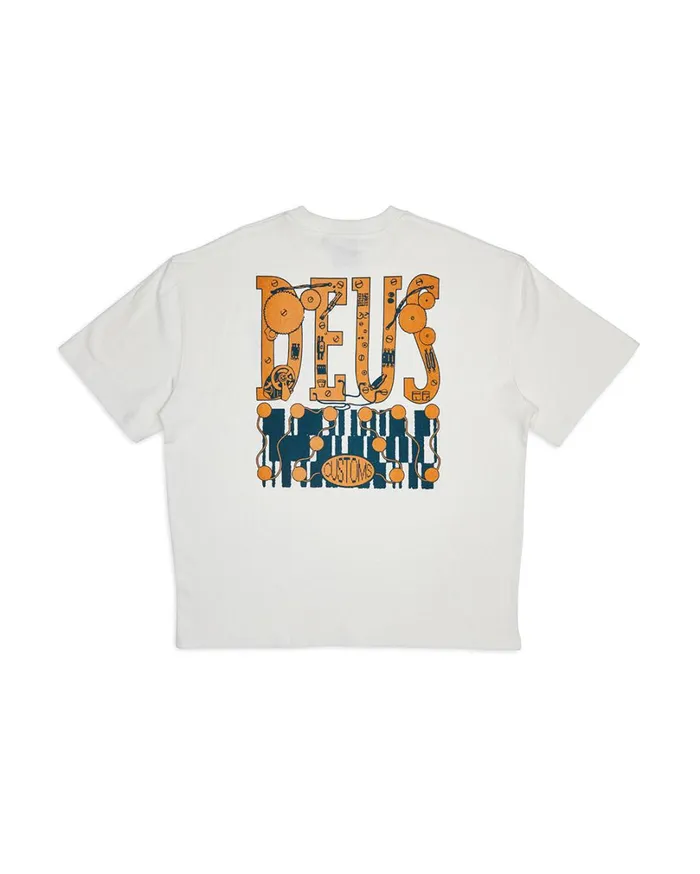 Full Circuit Tee 8211 Vintage White Men Deus Ex Machina Tees Full Circuit Tee 8211 Vintage White Men Deus Ex Machina Tees