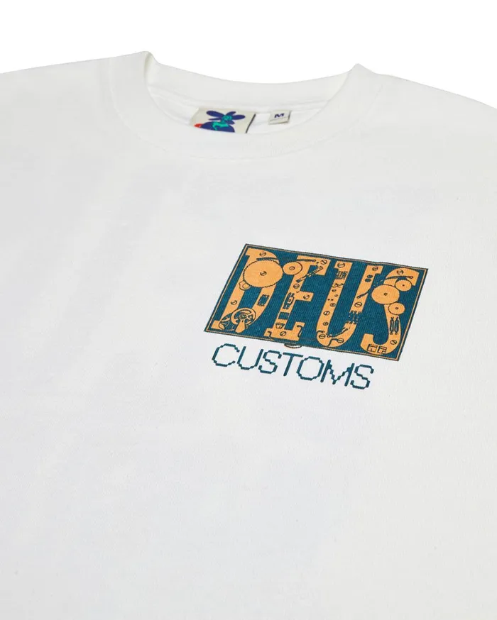 Full Circuit Tee 8211 Vintage White Men Deus Ex Machina Tees Full Circuit Tee 8211 Vintage White Men Deus Ex Machina Tees