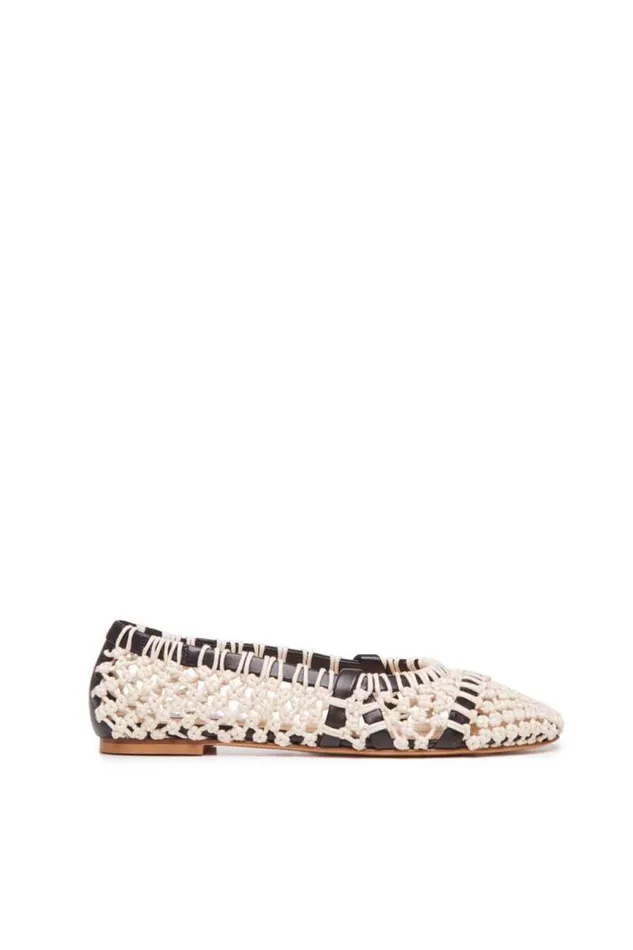 Gabriela Hearst Ballet Flats Women Armar Ballerina Shoe In Cream Crochet