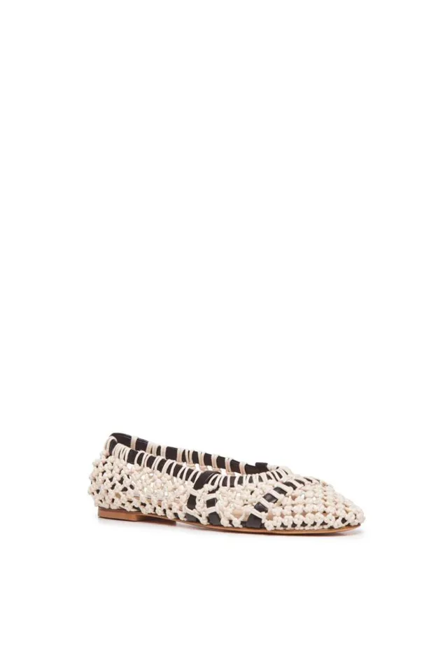 Gabriela Hearst Ballet Flats Women Armar Ballerina Shoe In Cream Crochet