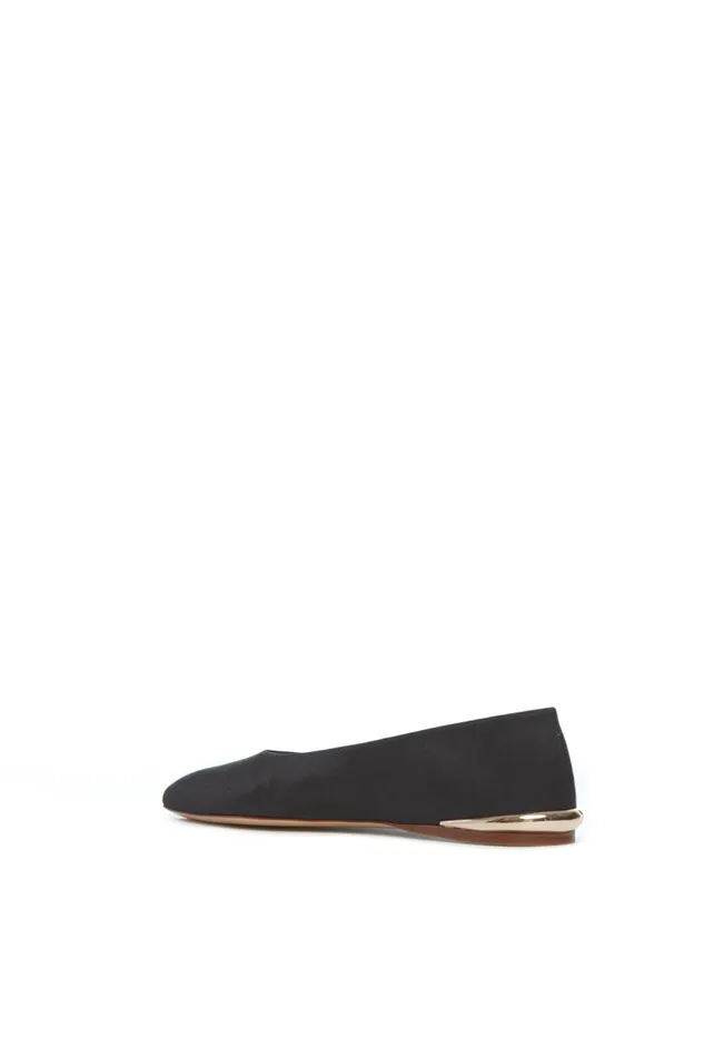 Gabriela Hearst Ballet Flats Women Fleur Ballerina Flat In Black Satin