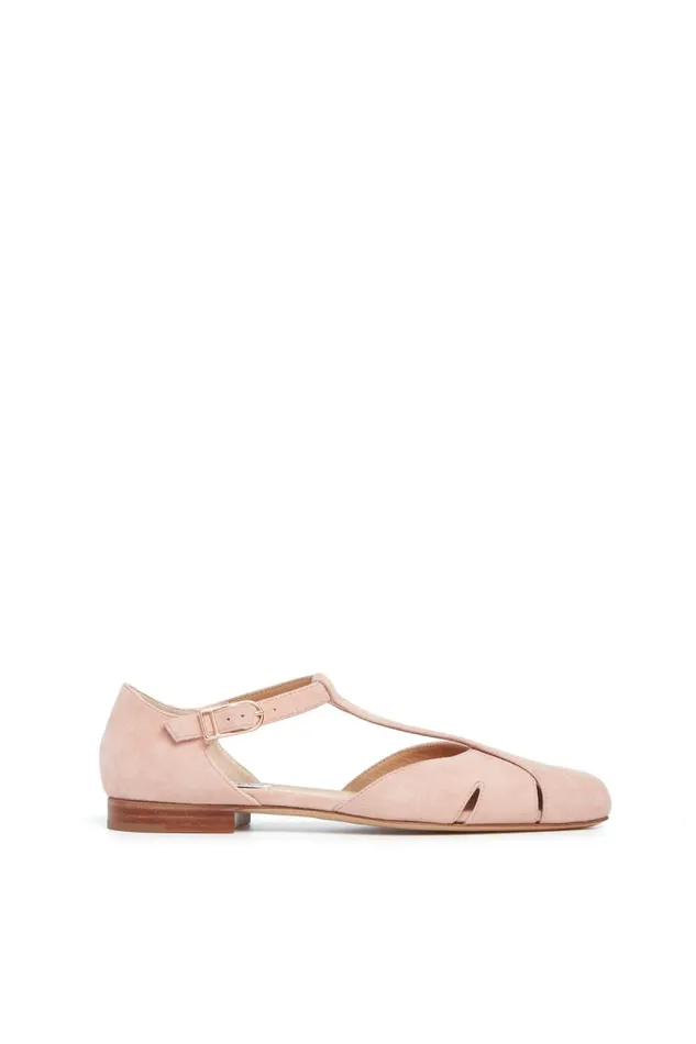 Gabriela Hearst Ballet Flats Women Harlow Ballerina Flat In Blush Suede