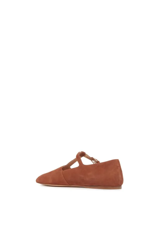 Gabriela Hearst Ballet Flats Women Lola Ballerina Flat In Cognac Suede