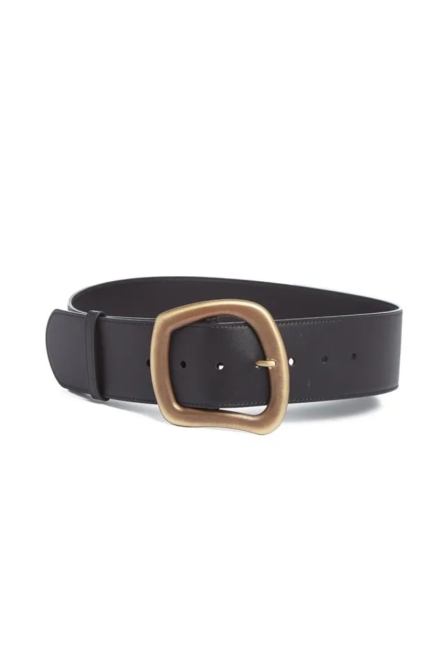 Gabriela Hearst Belts Women Large Simone Belt In Black Leather