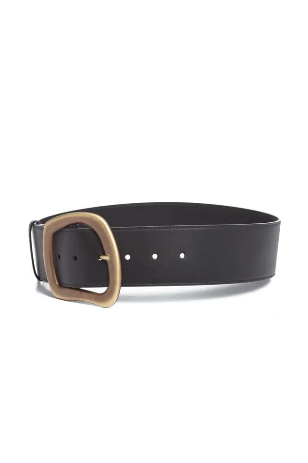 Gabriela Hearst Belts Women Large Simone Belt In Black Leather