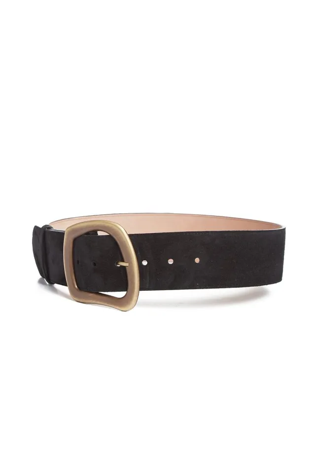 Gabriela Hearst Belts Women Large Simone Belt In Black Suede