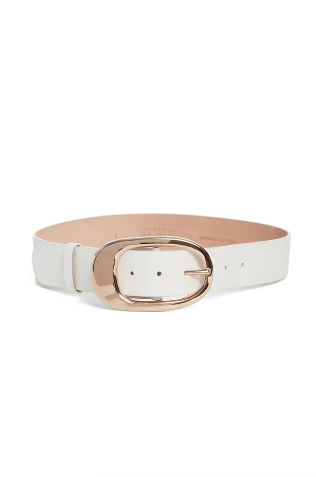 Gabriela Hearst Belts Women Lozewce Belt In White Leather