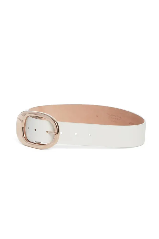 Gabriela Hearst Belts Women Lozewce Belt In White Leather