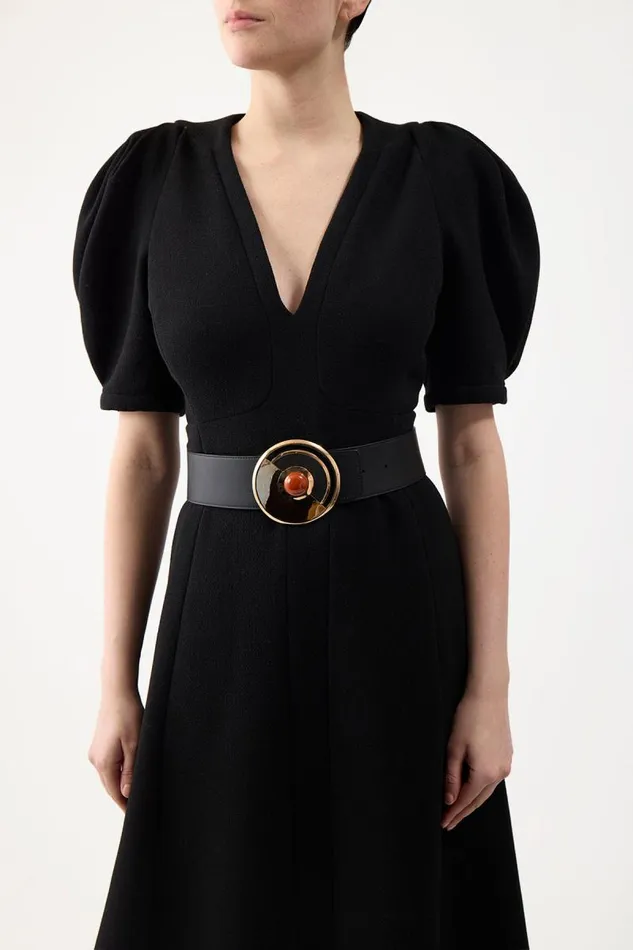 Gabriela Hearst Belts Women Moya Reversible Large Belt In Black Leather Gabriela Hearst Belts Women Moya Reversible Large Belt In Black Leather