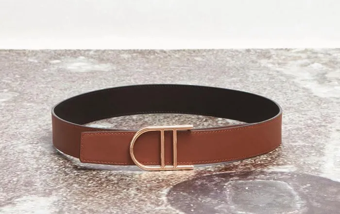 Gabriela Hearst Belts Women Reversible Neala Belt In Black and Cognac Leather