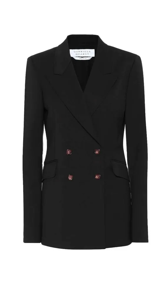 Gabriela Hearst Blazers and Vests Women Angela Blazer In Black Sportswear Wool Gabriela Hearst Blazers and Vests Women Angela Blazer In Black Sportswear Wool