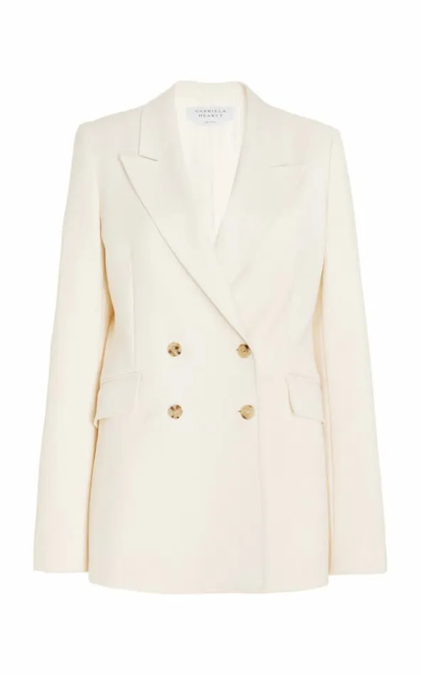 Gabriela Hearst Blazers and Vests Women Angela Blazer In Ivory Sportswear Wool Gabriela Hearst Blazers and Vests Women Angela Blazer In Ivory Sportswear Wool
