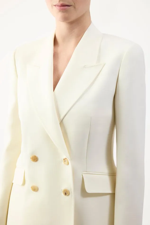 Gabriela Hearst Blazers and Vests Women Angela Blazer In Ivory Sportswear Wool