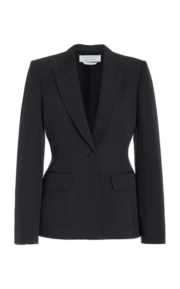 Gabriela Hearst Blazers and Vests Women Bertha Blazer In Charcoal Virgin Wool Gabriela Hearst Blazers and Vests Women Bertha Blazer In Charcoal Virgin Wool