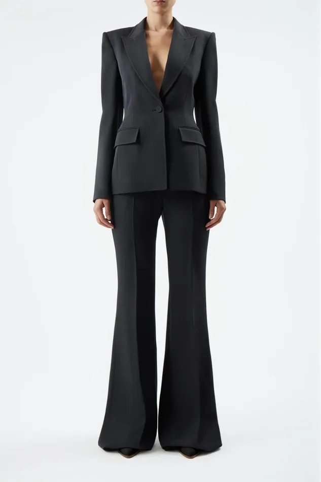 Gabriela Hearst Blazers and Vests Women Bertha Blazer In Charcoal Virgin Wool