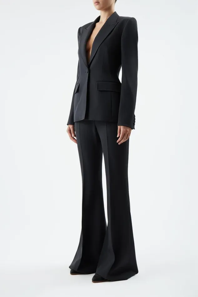 Gabriela Hearst Blazers and Vests Women Bertha Blazer In Charcoal Virgin Wool