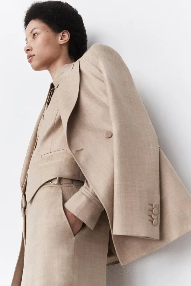 Gabriela Hearst Blazers and Vests Women Coleridge Vest In Hay Virgin Wool And Silk Linen