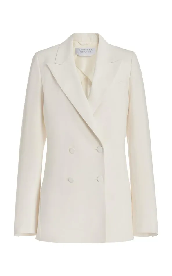 Gabriela Hearst Blazers and Vests Women Damus Blazer In Ivory Silk Wool Cady