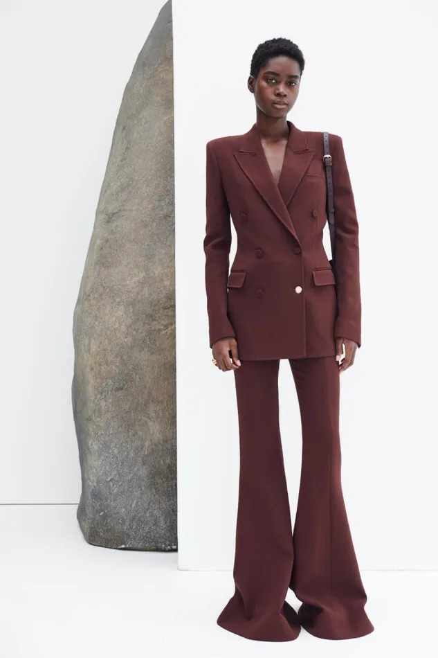 Gabriela Hearst Blazers and Vests Women Gavin Blazer In Deep Bordeaux Virgin Wool Crepe