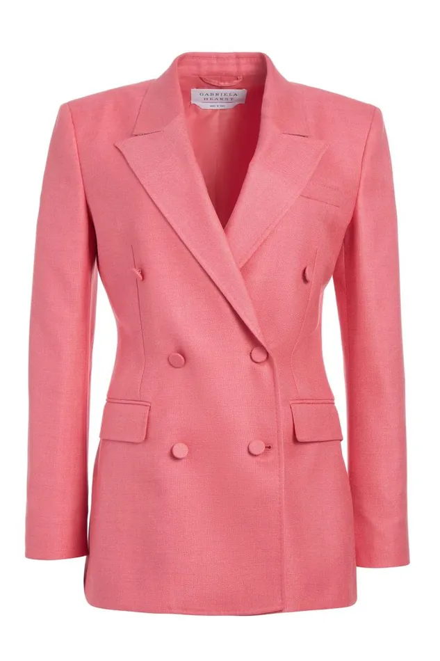 Gabriela Hearst Blazers and Vests Women Gavin Blazer In Watermelon Silk Virgin Wool Gabriela Hearst Blazers and Vests Women Gavin Blazer In Watermelon Silk Virgin Wool
