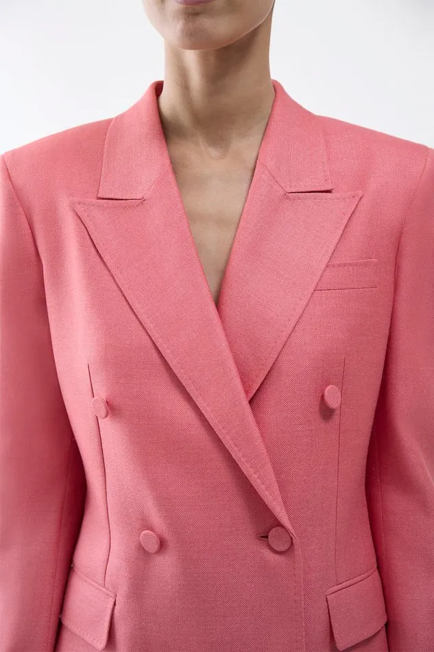 Gabriela Hearst Blazers and Vests Women Gavin Blazer In Watermelon Silk Virgin Wool