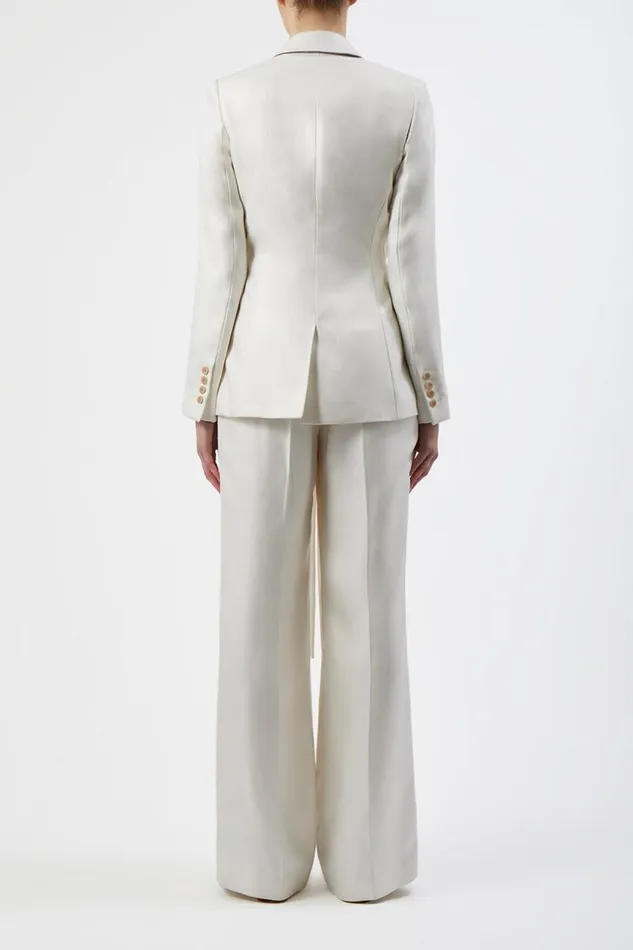Gabriela Hearst Blazers and Vests Women Grant Knotted Blazer In Ivory Silk