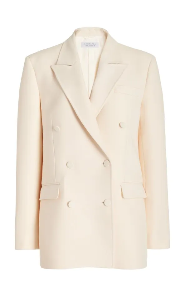Gabriela Hearst Blazers and Vests Women Kees Blazer In Ivory Wool Silk Cady