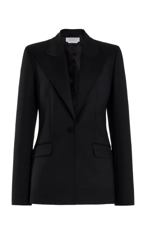 Gabriela Hearst Blazers and Vests Women Leiva Blazer In Black Sportswear Wool Gabriela Hearst Blazers and Vests Women Leiva Blazer In Black Sportswear Wool