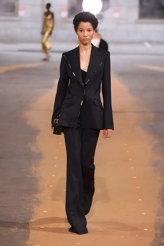 Gabriela Hearst Blazers and Vests Women Leiva Blazer In Black Sportswear Wool With Gold Bars