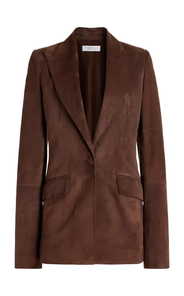 Gabriela Hearst Blazers and Vests Women Leiva Blazer In Chocolate Suede