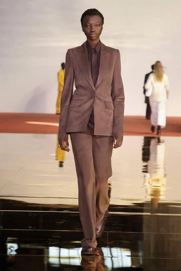 Gabriela Hearst Blazers and Vests Women Leiva Blazer In Chocolate Suede