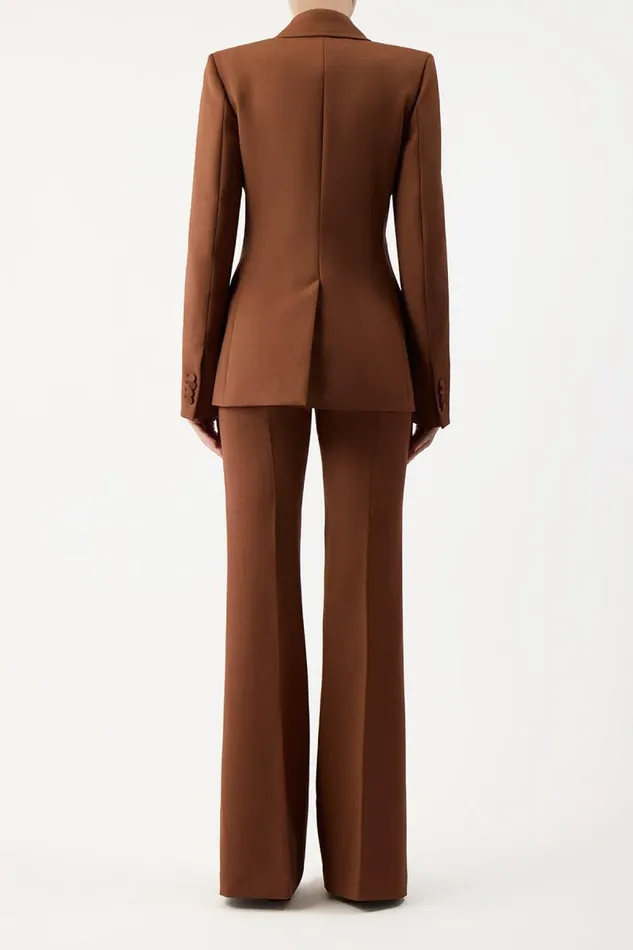 Gabriela Hearst Blazers and Vests Women Leiva Blazer In Cognac Sportswear Wool