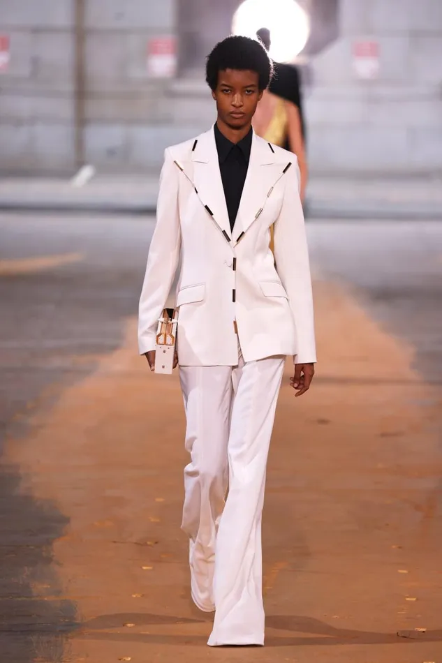 Gabriela Hearst Blazers and Vests Women Leiva Blazer In Ivory Sportswear Wool With Gold Bars