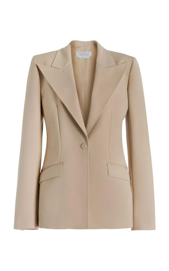 Gabriela Hearst Blazers and Vests Women Leiva Blazer In Khaki Sportswear Wool Gabriela Hearst Blazers and Vests Women Leiva Blazer In Khaki Sportswear Wool
