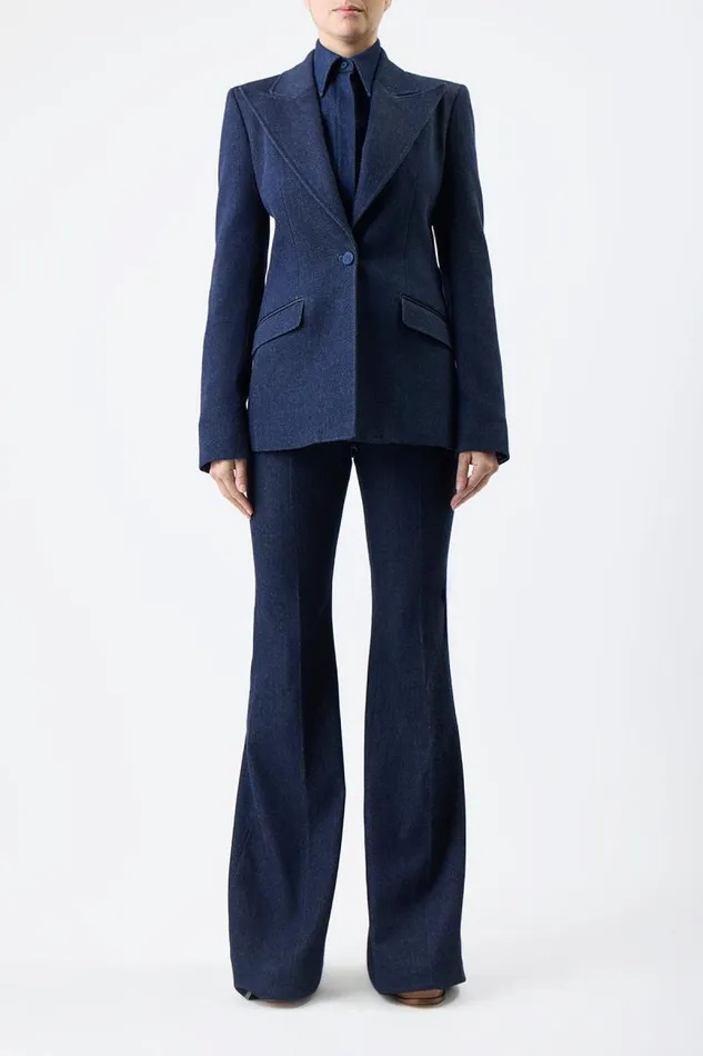 Gabriela Hearst Blazers and Vests Women Leiva Blazer In Organic Raw Denim