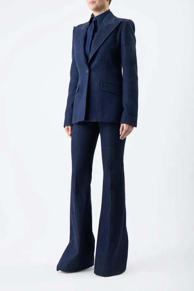 Gabriela Hearst Blazers and Vests Women Leiva Blazer In Organic Raw Denim