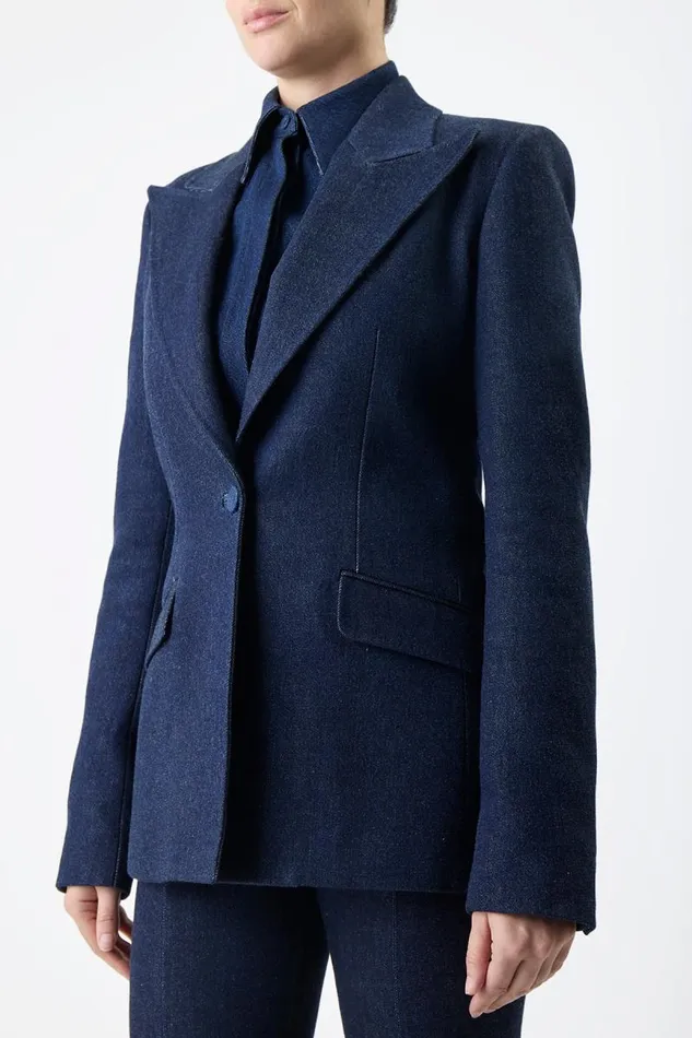Gabriela Hearst Blazers and Vests Women Leiva Blazer In Organic Raw Denim