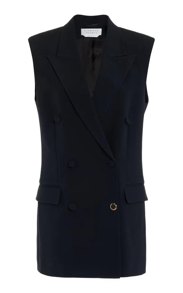 Gabriela Hearst Blazers and Vests Women Mayte Vest In Black Silk Wool Cady