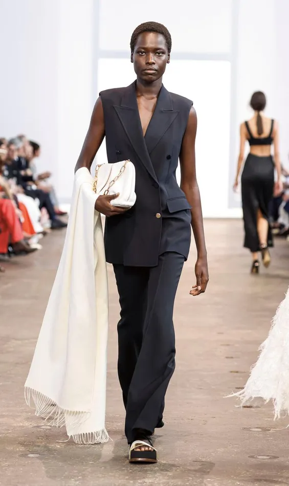 Gabriela Hearst Blazers and Vests Women Mayte Vest In Black Silk Wool Cady