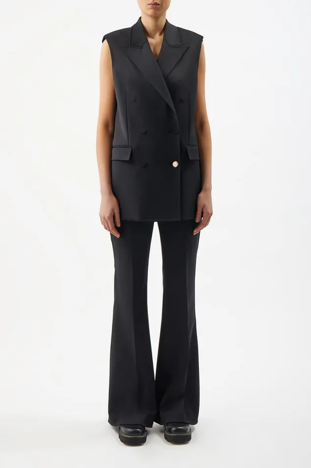 Gabriela Hearst Blazers and Vests Women Mayte Vest In Black Sportswear Wool
