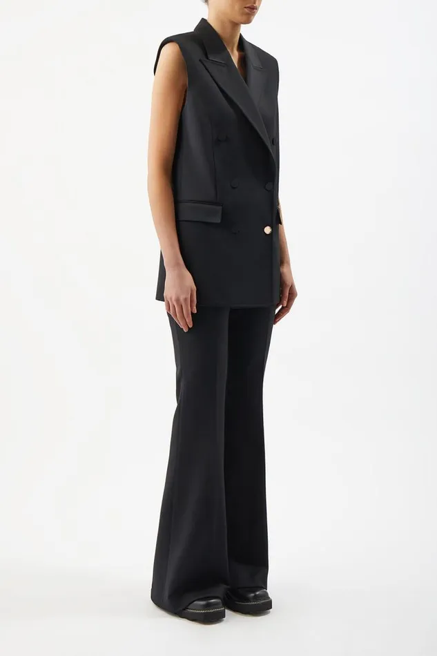 Gabriela Hearst Blazers and Vests Women Mayte Vest In Black Sportswear Wool
