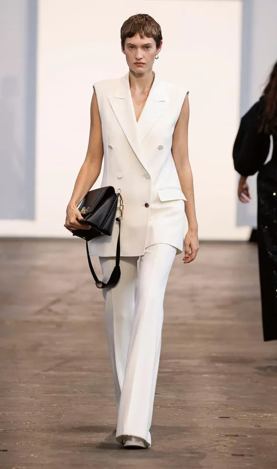 Gabriela Hearst Blazers and Vests Women Mayte Vest In Ivory Silk Wool Cady