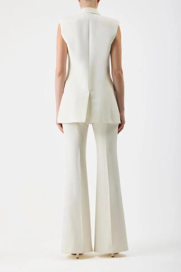 Gabriela Hearst Blazers and Vests Women Mayte Vest In Ivory Silk Wool Cady