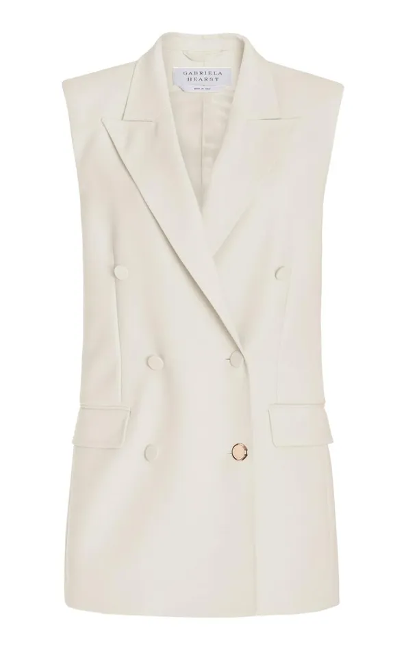 Gabriela Hearst Blazers and Vests Women Mayte Vest In Ivory Sportswear Wool