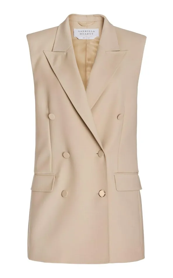 Gabriela Hearst Blazers and Vests Women Mayte Vest In Khaki Sportswear Wool