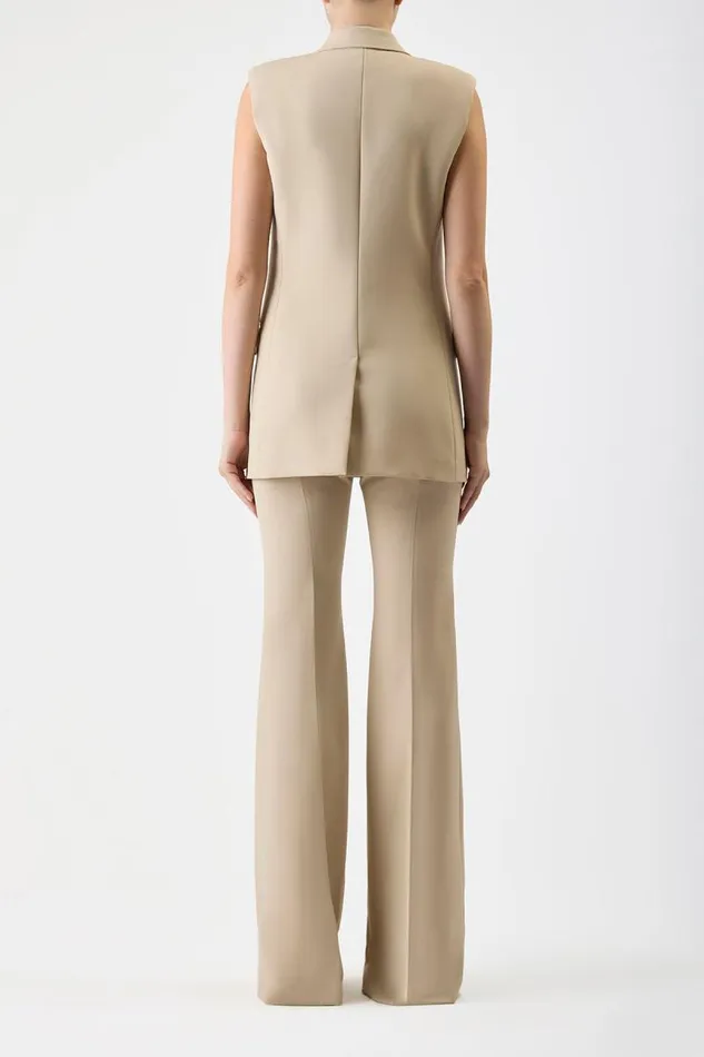 Gabriela Hearst Blazers and Vests Women Mayte Vest In Khaki Sportswear Wool