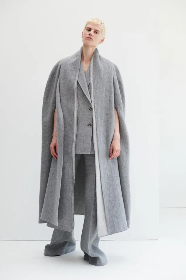 Gabriela Hearst Blazers and Vests Women Mayte Vest In Light Grey Melange Cashmere Linen