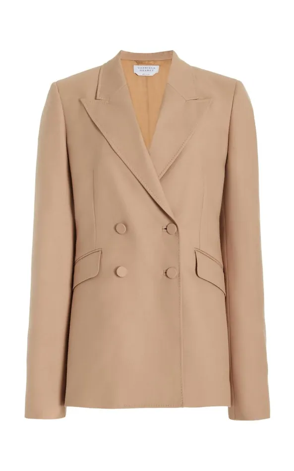 Gabriela Hearst Blazers and Vests Women Stephanie Blazer In Camel Virgin Wool Twill Gabriela Hearst Blazers and Vests Women Stephanie Blazer In Camel Virgin Wool Twill