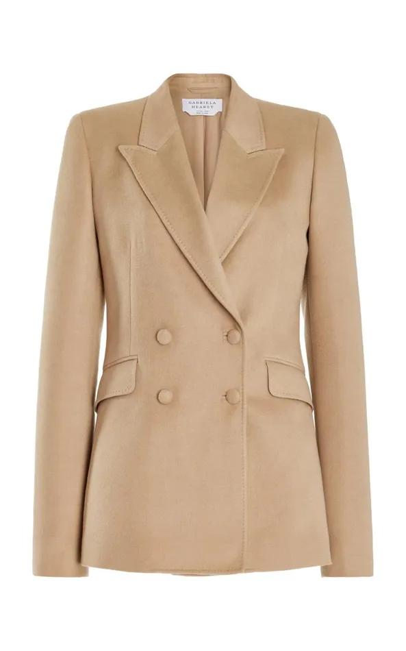 Gabriela Hearst Blazers and Vests Women Stephanie Blazer In Camel Winter Silk Gabriela Hearst Blazers and Vests Women Stephanie Blazer In Camel Winter Silk