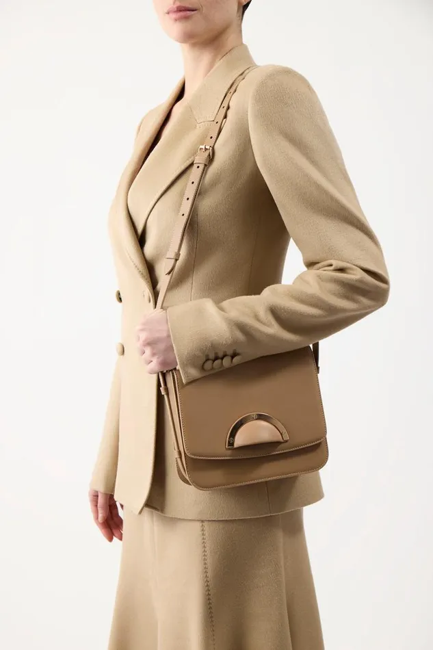 Gabriela Hearst Blazers and Vests Women Stephanie Blazer In Camel Winter Silk
